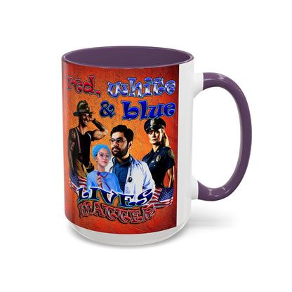 rw&b lives matter - Accent Mug (burnt orange)