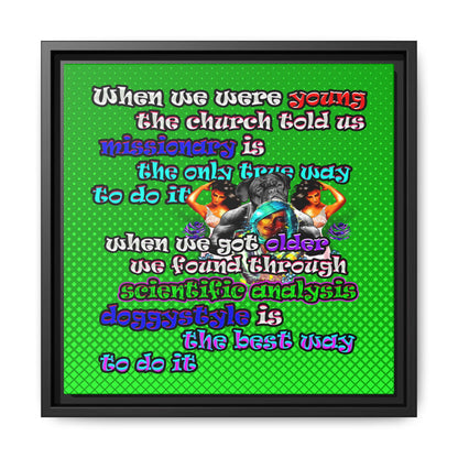 doggystyle - framed canvas art (logo green)