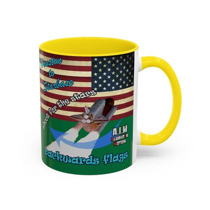 shoot for the stars - Accent Mug (dark green)