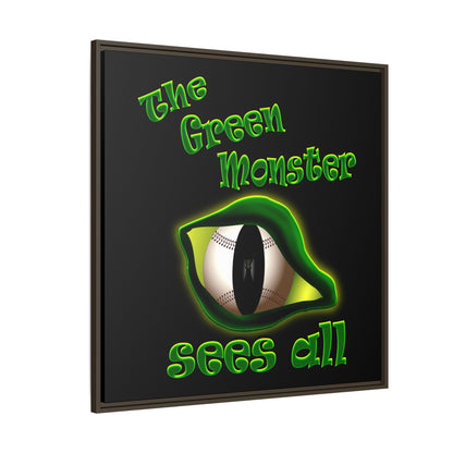 green monster - framed canvas art (black)