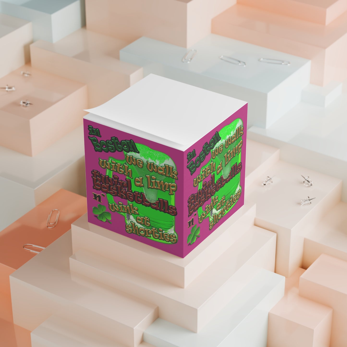 celtic's logo - note cube (pink)