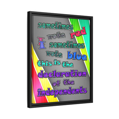 declaration of the independents - framed canvas art (rainbow split)