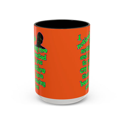 noticed you noticing - Accent Mug (orange)
