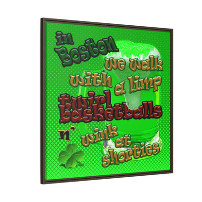celtics logo - framed canvas art (logo green)