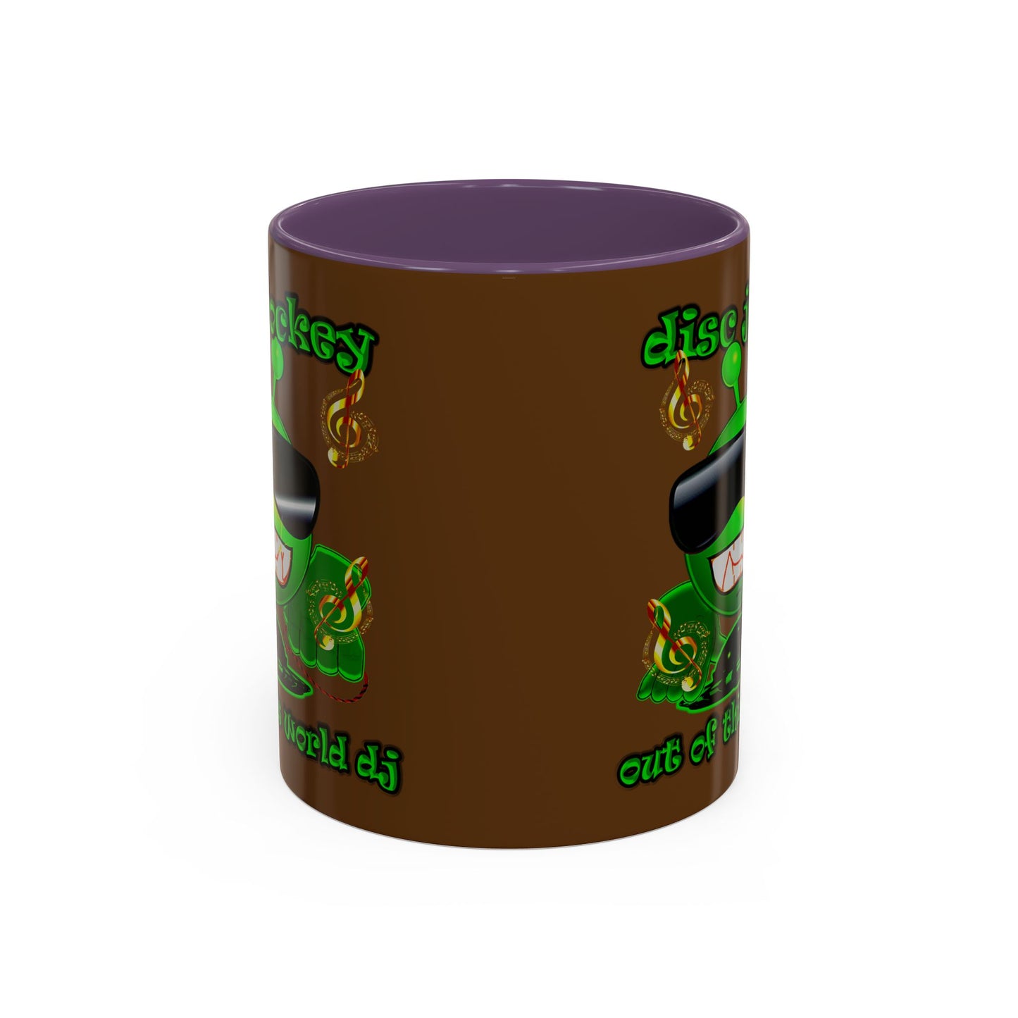 disc jockey - Accent Mug (brown)