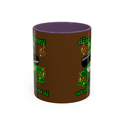disc jockey - Accent Mug (brown)