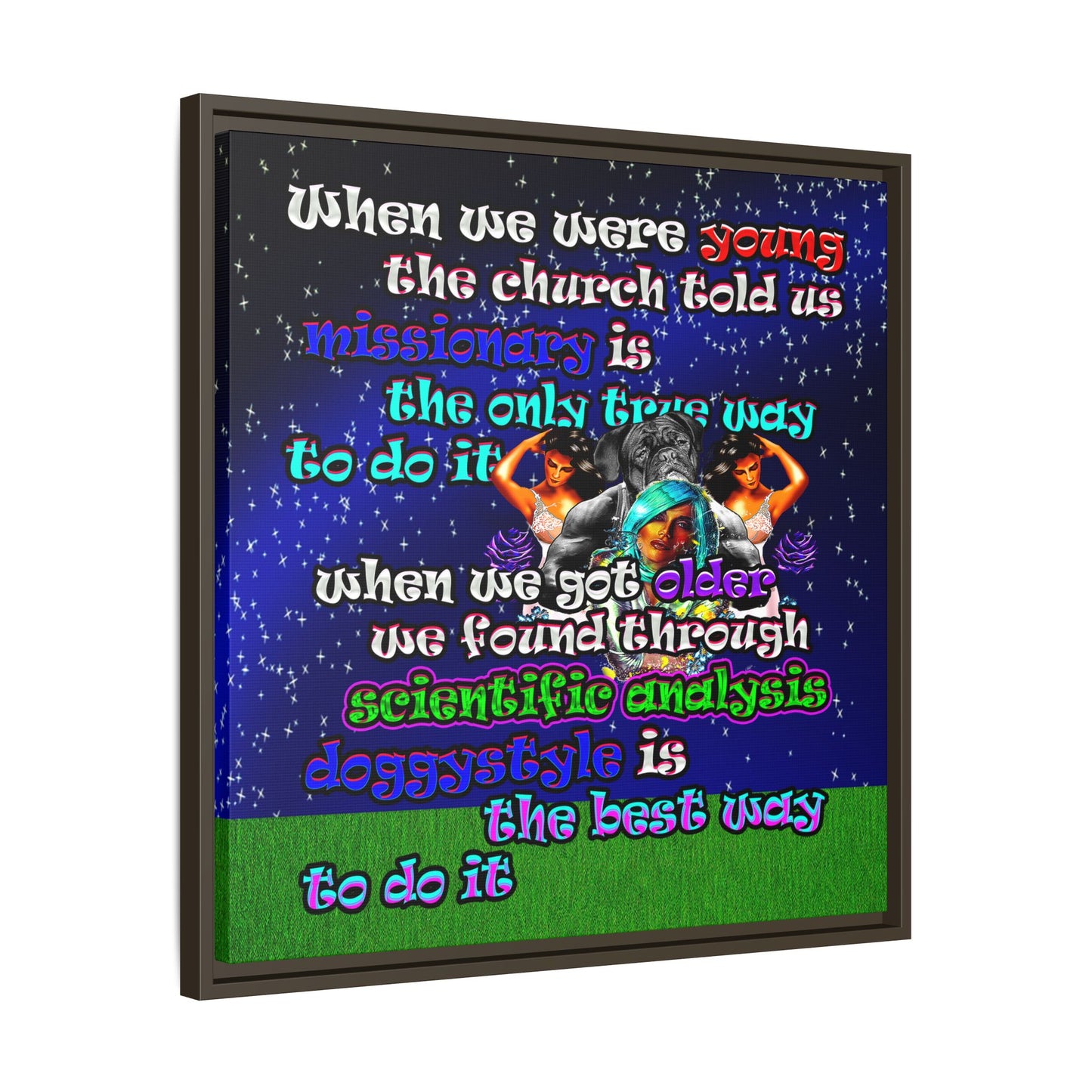 doggystyle - framed canvas art ('snoops' background)