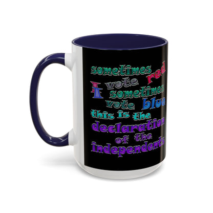 declaration of the independents - Accent Mug (black)