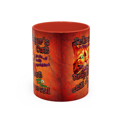 schrodinger's cat - Accent Mug (burnt orange)