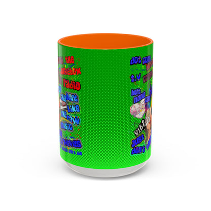 drop the beat - Accent Mug (logo green)