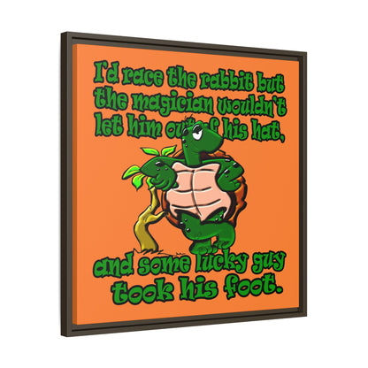 turtle race - framed canvas art (crusta)