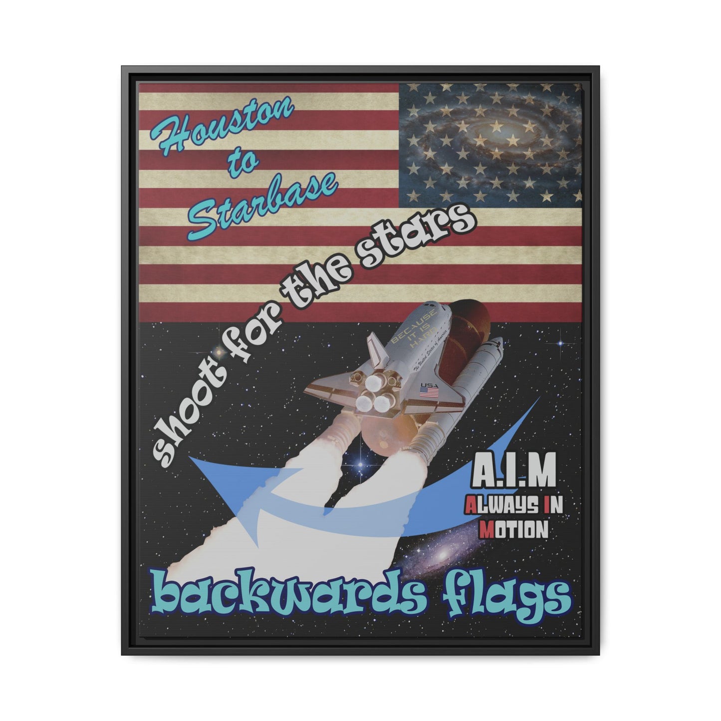 shoot for the stars - framed canvas art