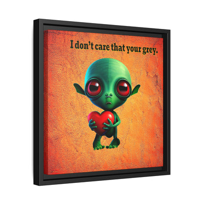 I don't care that your grey - framed canvas art (burnt orange)