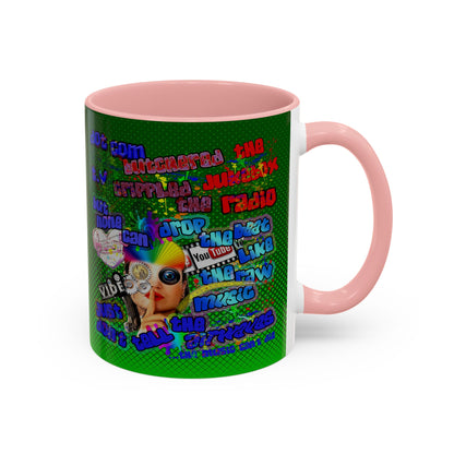 drop the beat - Accent Mug (logo green)