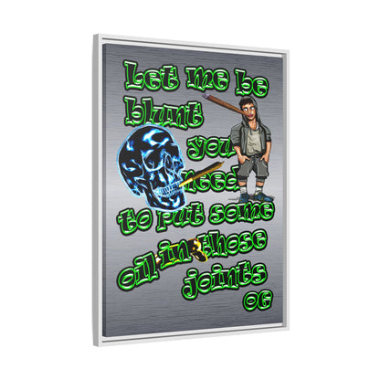 og - framed canvas art (brushed nickel)