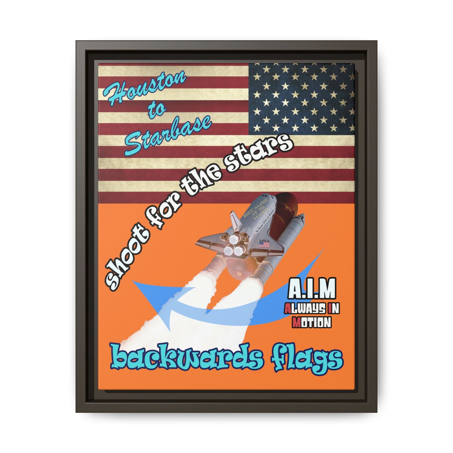 shoot for the stars - framed canvas art (crusta)