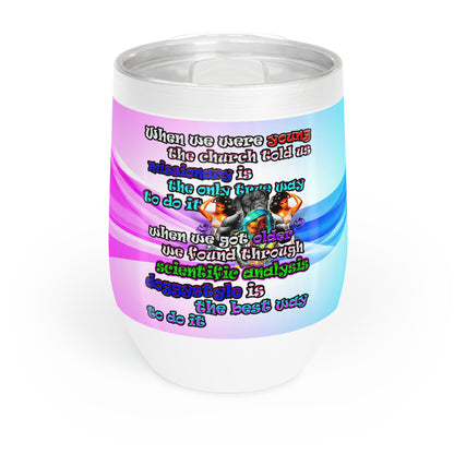 doggystyle - Chill Wine Tumbler (light blue-pink wave)