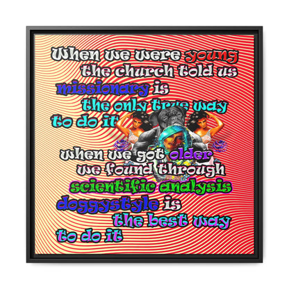 doggystyle - framed canvas art (yellow-orange wave)