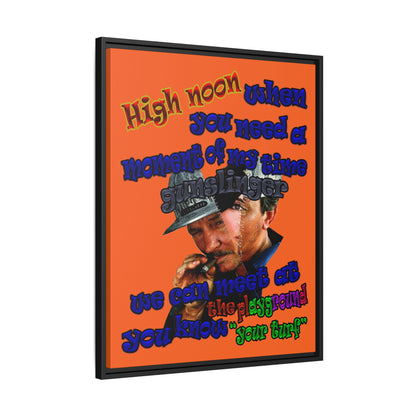 high noon - framed canvas art (orange)