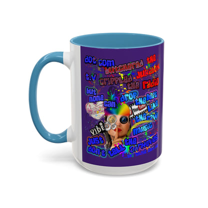 drop the beat - Accent Mug (purple)
