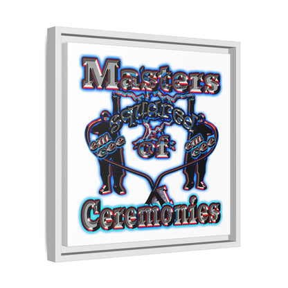 em cee squared - framed canvas art (white)