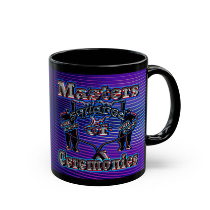 em cee squared - Black Mug (purple wave)