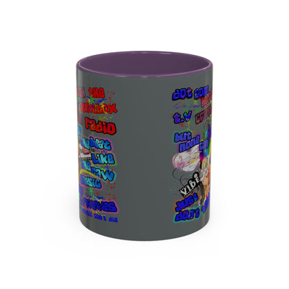 drop the beat - Accent Mug (dark grey)