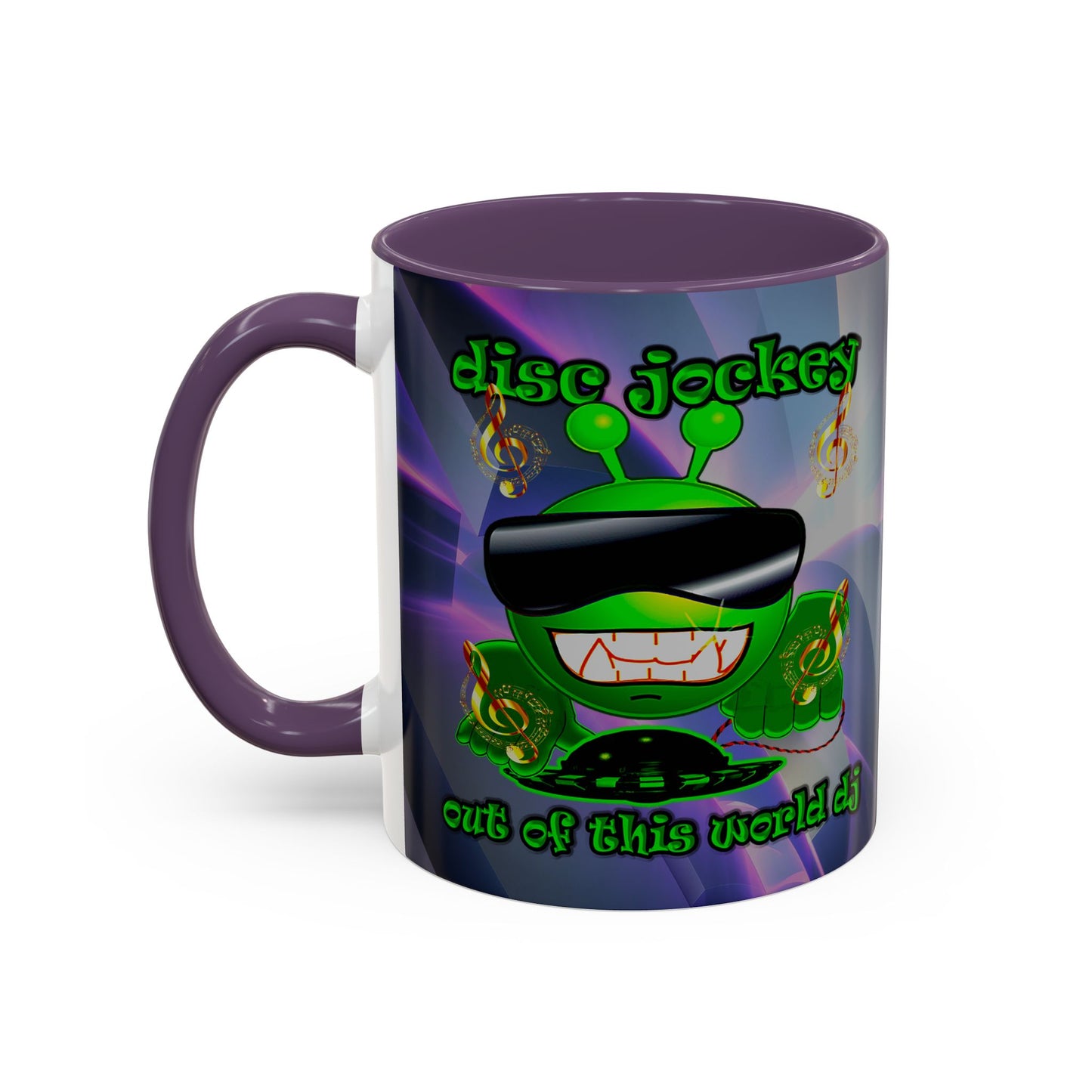 disc jockey - Accent Mug (grey-pink wave)