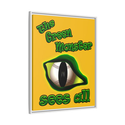 green monster - framed canvas art (yellow)