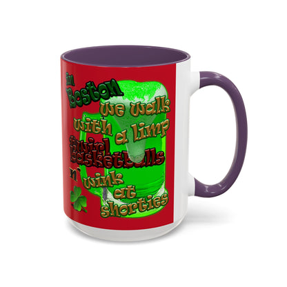 celtics logo - Accent Mug (dark red)