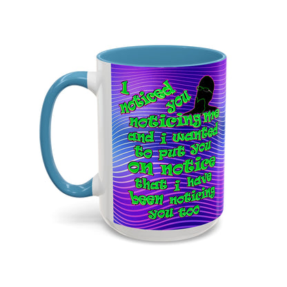 noticed you noticing - Accent Mug (purple wave)