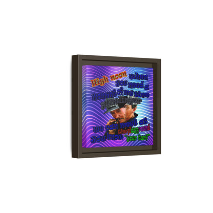 high noon - framed canvas art (purple wave)