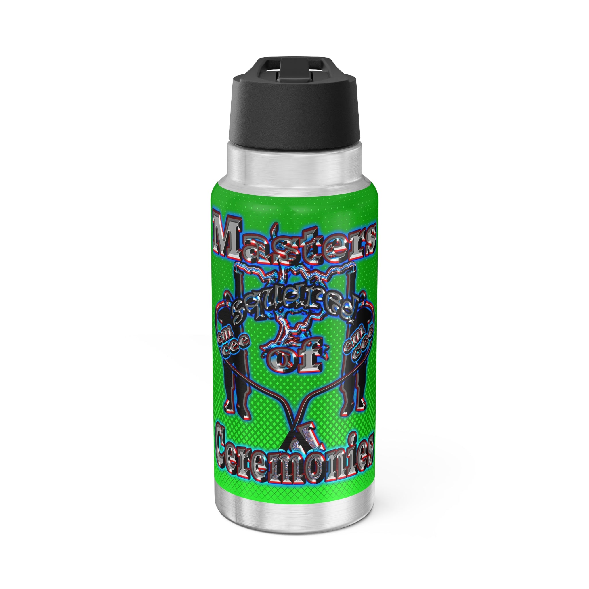 em cee squared - Gator Tumbler, 32oz (logo green)