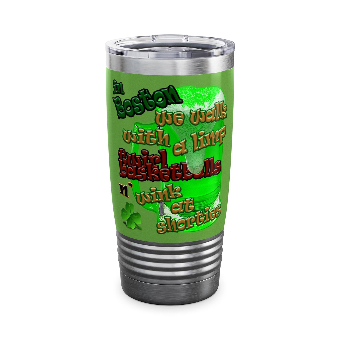 celtics logo - Ringneck Tumbler, 20oz (green)