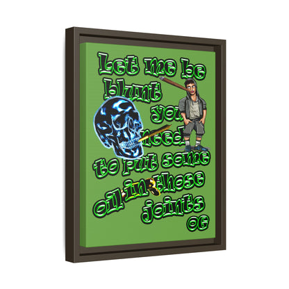 og - framed canvas art (green)