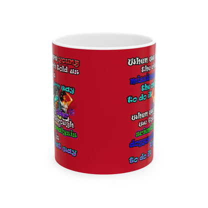 doggystyle - White Mug (dark red)