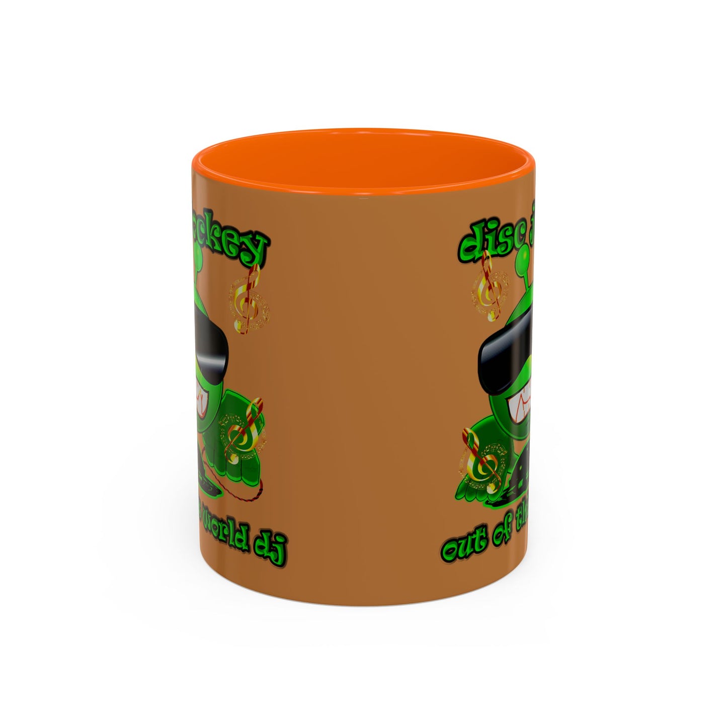 disc jockey - Accent Mug (light brown)