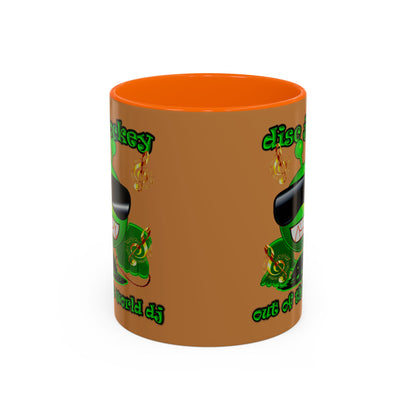 disc jockey - Accent Mug (light brown)