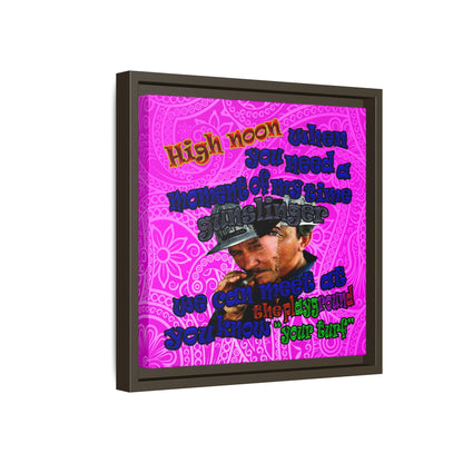 high noon - framed canvas art (pink swirl)