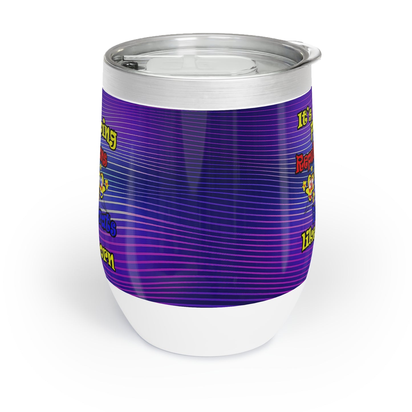 popping like popcorn - Chill Wine Tumbler (purple wave)