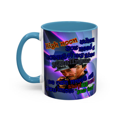 high noon - Accent Mug (grey-pink wave)