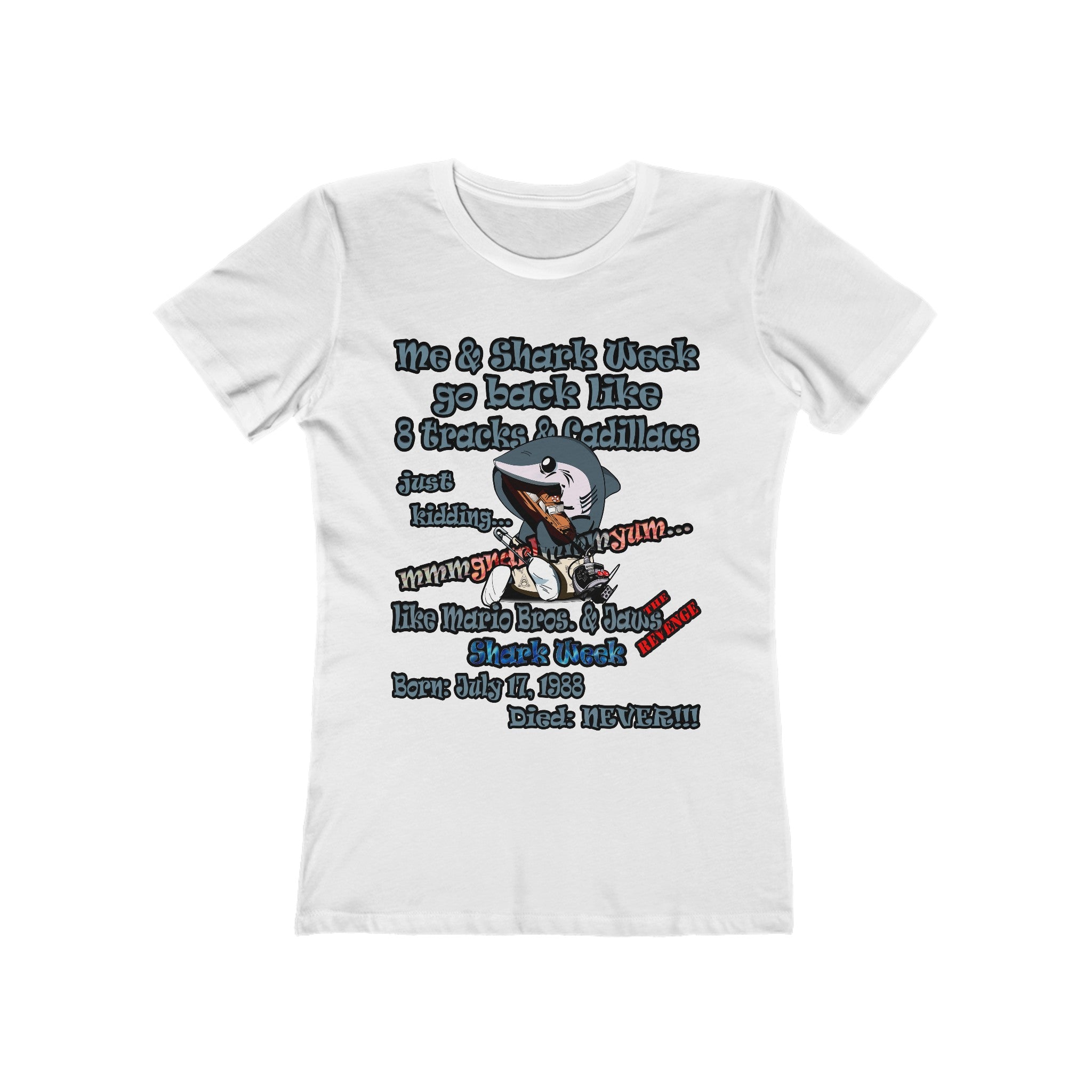 shark week - Women's The Boyfriend Tee