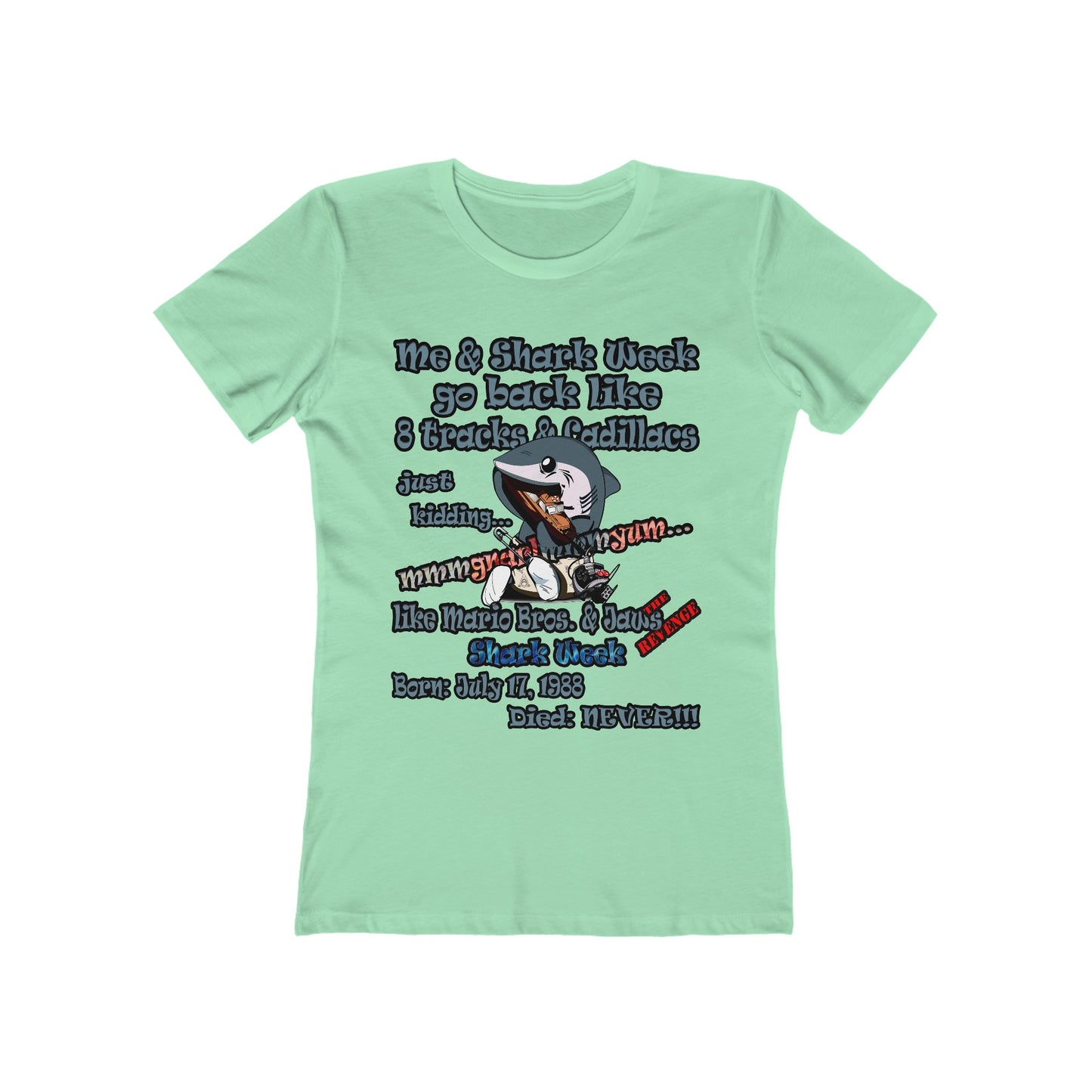 shark week - Women's The Boyfriend Tee