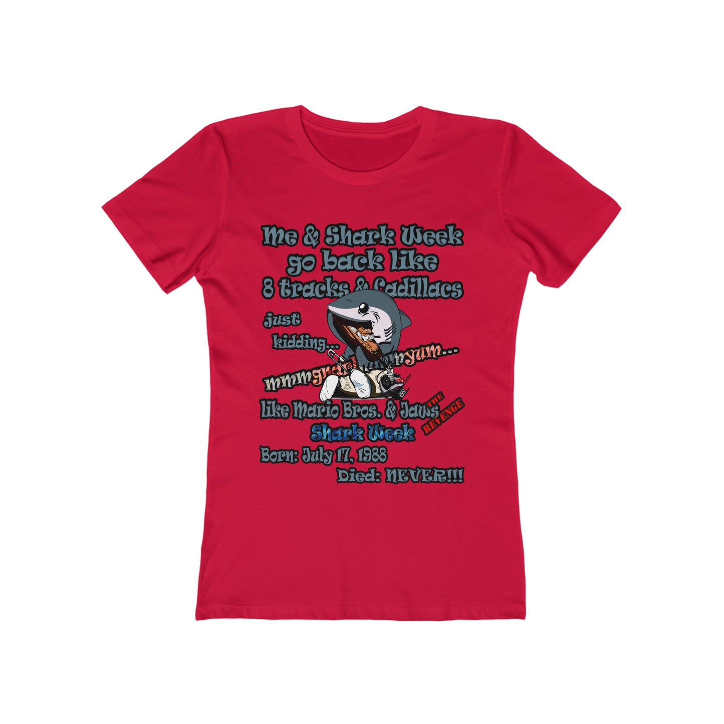 shark week - Women's The Boyfriend Tee