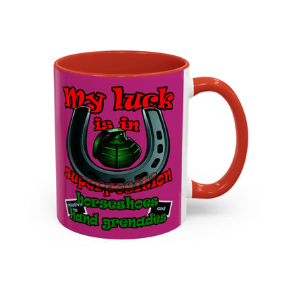 my luck - Accent Mug (pink)