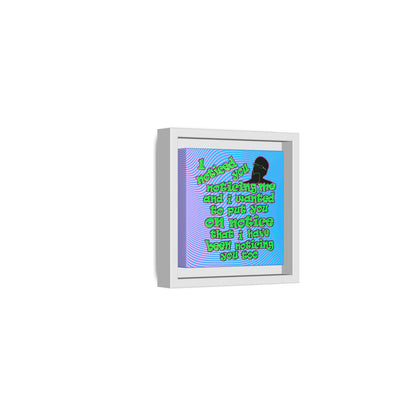 noticed you noticing - framed canvas art (light blue-purple wave)