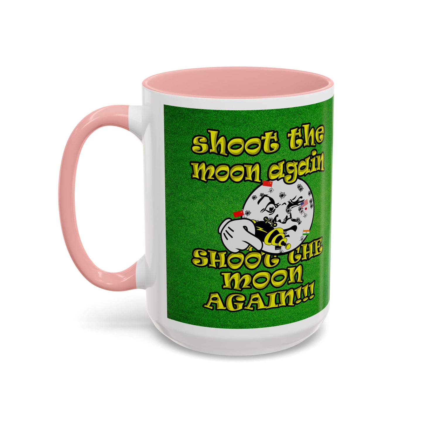 shoot the moon again - Accent Mug (green turf)
