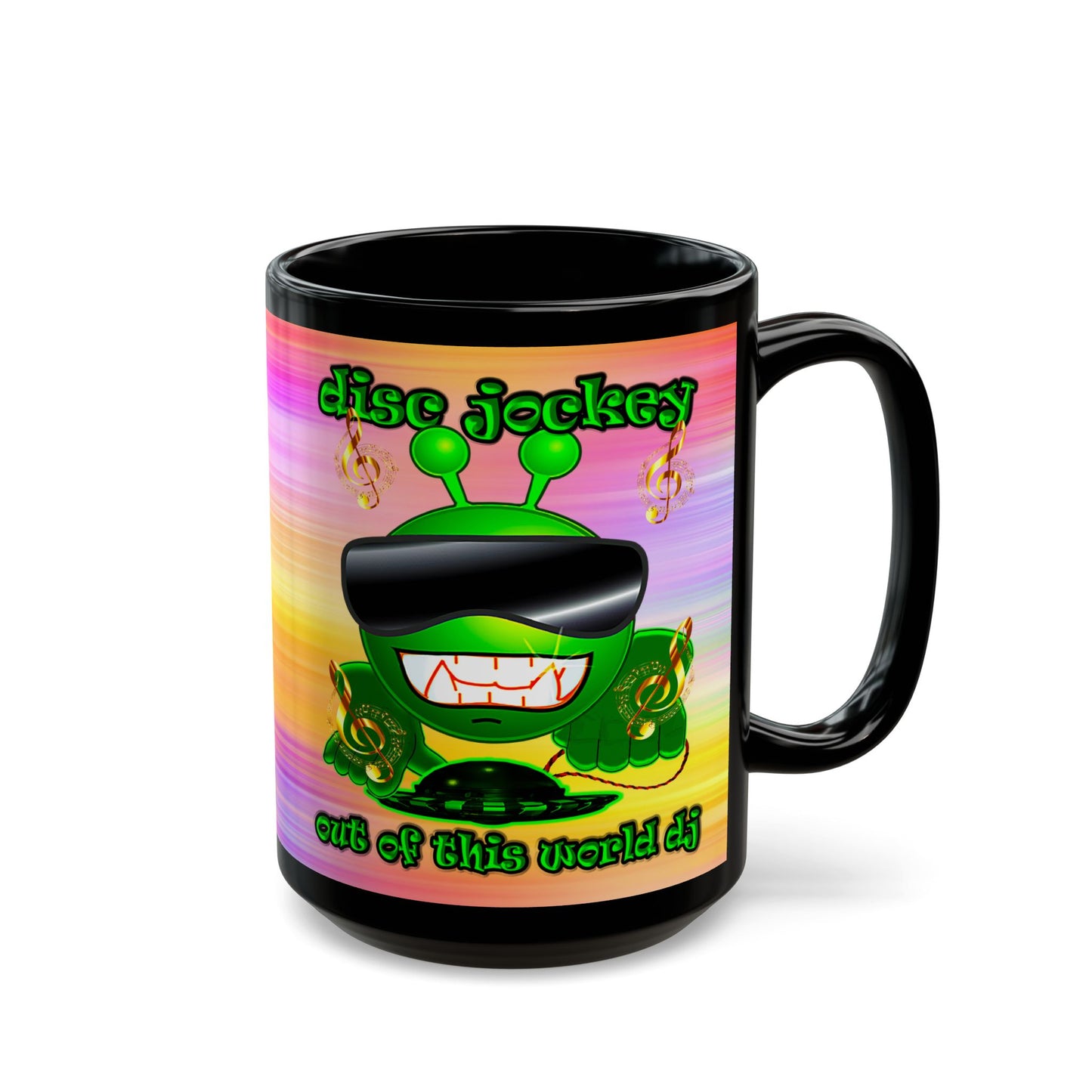 disc jockey - Black Mug (color blur)