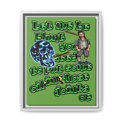 og - framed canvas art (green)