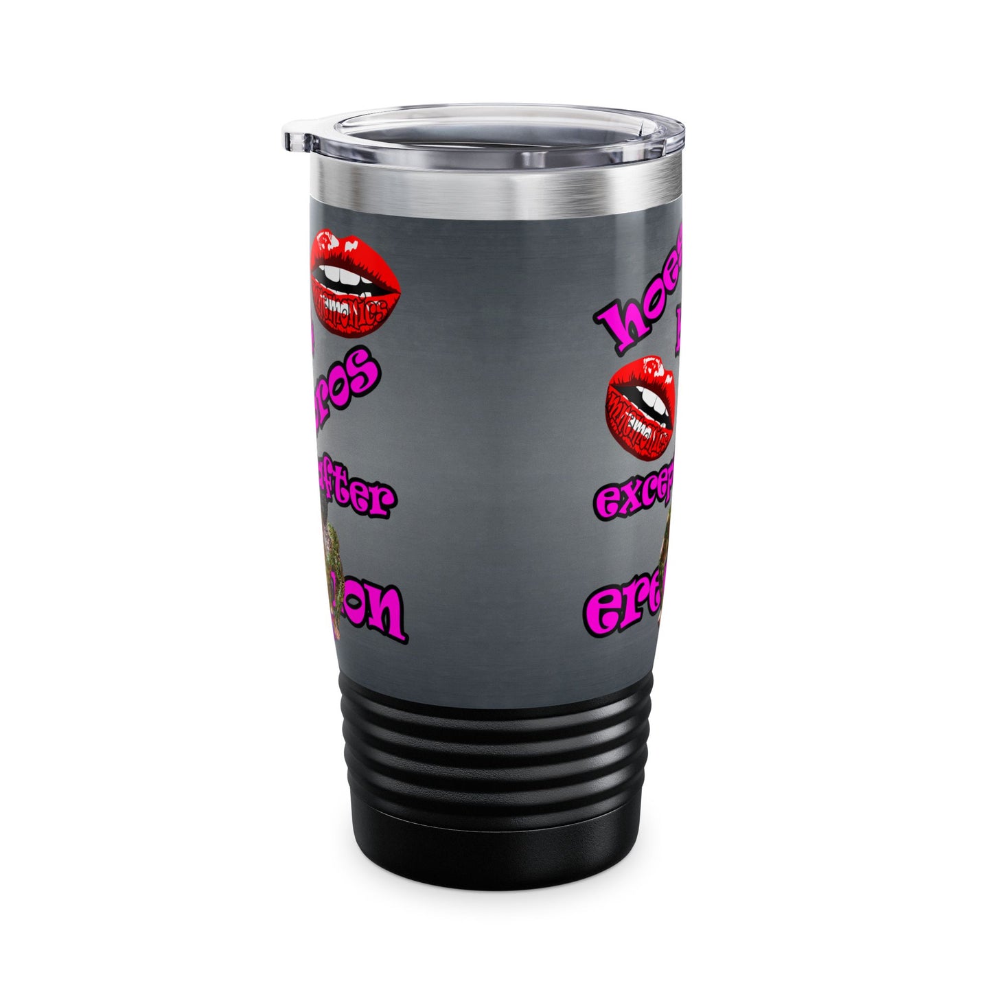 hoes b4 bros - Ringneck Tumbler, 20oz (grey-light grey)